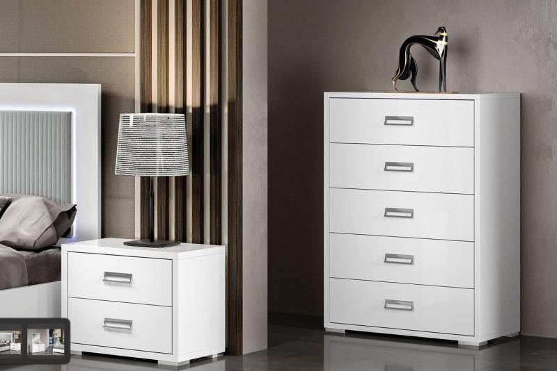 Kommode Designer Luxus Kommoden Möbel Holz hoch Schrank Weiß Modern Sideboard von JV Möebel