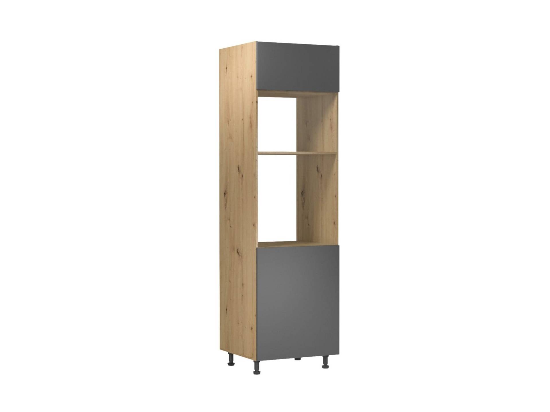 Moderner geräumiger Küchenhochschrank in Grau für Küchenschrank-Set D60PM von JV Möebel