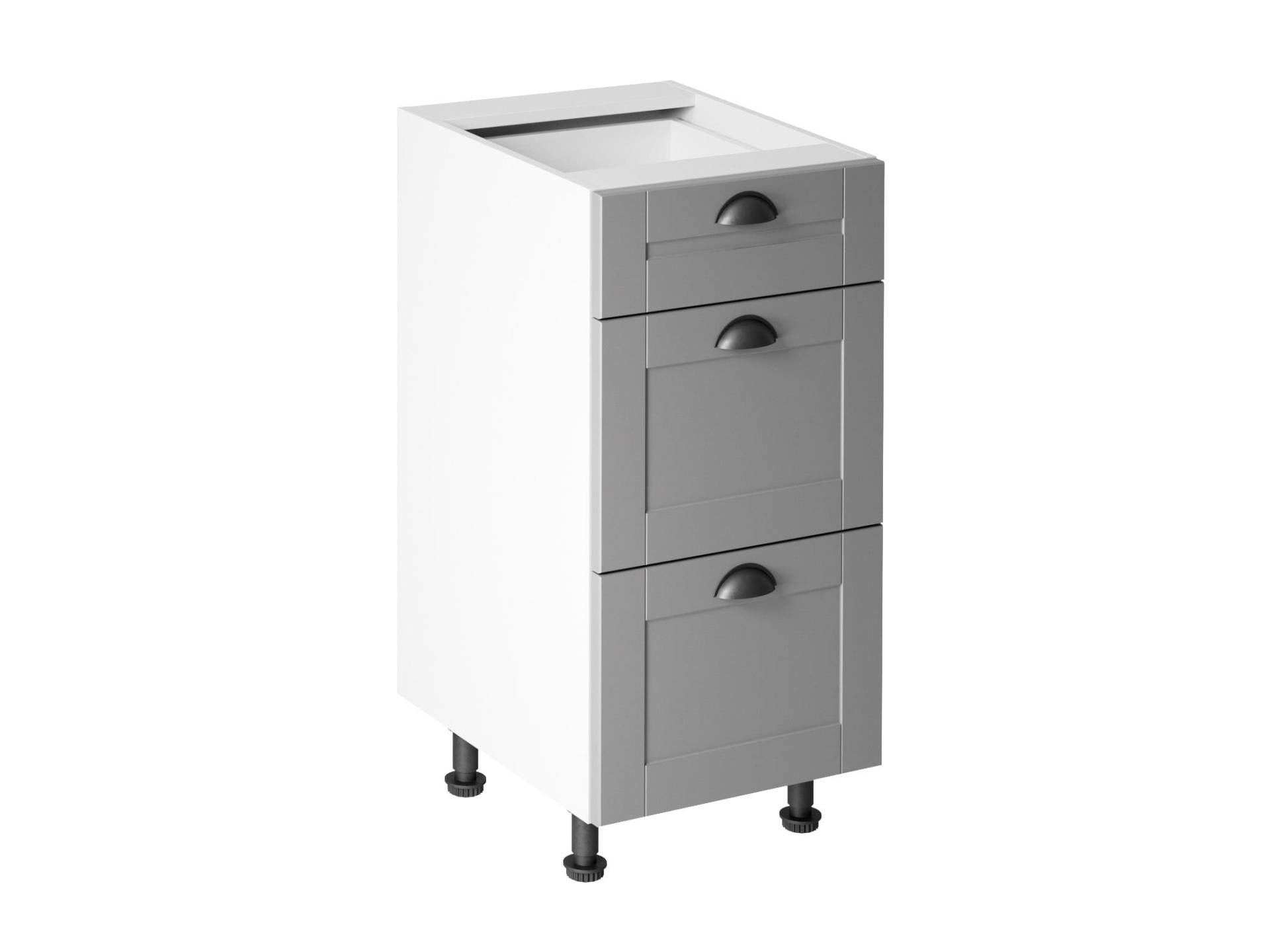 WEISSER KÜCHENUNTERSCHRANK MIT DREI EINLEGEBÖDEN IM MODERNEN STIL FÜR KÜCHENRAUM D40S3 WEISSER KÜCHENUNTERSCHRANK MIT DREI EINLEGEBÖDEN IM MODERNEN STIL FÜR KÜCHENRAUM D40S3 von JV Möebel