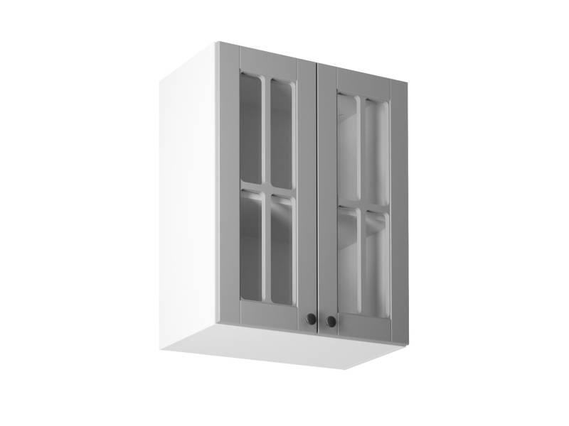 ZWEITÜRIGER KÜCHENHÄNGESCHRANK FÜR KÜCHENSET GARNITURE MIT GLASEINSÄTZEN G60S von JV Möebel