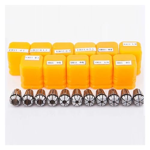 CNC-Spindelmotor-Kits 0,5 kW luftgekühlter Spindelmotor ER11 Spannfutter CNC 500 W Spindel-Gleichstrommotor + 52 mm Klemmen + Netzteil Drehzahlregler for DIY-CNC(Collet) von JVDDI