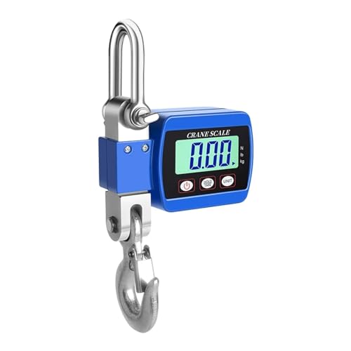 Digitale Kranwaage LCD-Digitalwaa, 0,05–500 kg, tragbare industrielle elektronische Kranwaa, robustes wicht, Haken-hänndes Wiewerkzeug(Noir) von JVDDI