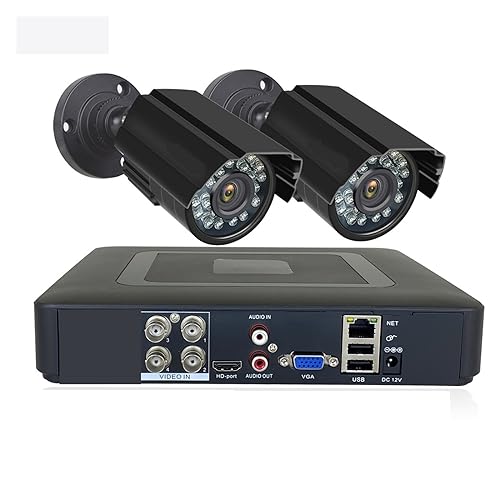 Drahtloses Sicherheitskamerasystem 1080P Überwachungskamerasystem CCTV-Recorder 4CH DVR 2PS AHD Analog Outdoor Nachtsicht Fernzugriff Heimvideoüberwachungsset(720P AHD Camer Kit) von JVDDI