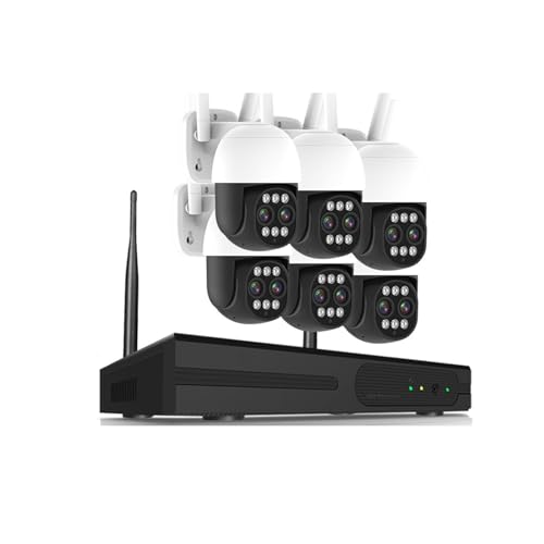 Drahtloses Sicherheitskamerasystem 10CH 4K PTZ IP Security Kamera System 10X Zoom Outdoor Wireless NVR Kit Farbe Nachtsicht CCTV Überwachung kamera Kit 8CH(2T,10CH NVR 6Pcs Camera) von JVDDI