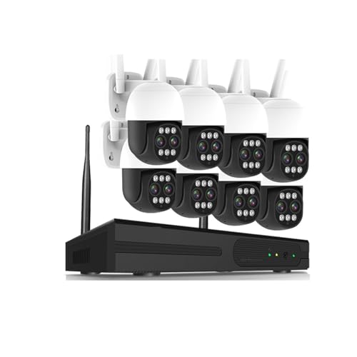 Drahtloses Sicherheitskamerasystem 10CH 4K PTZ IP Security Kamera System 10X Zoom Outdoor Wireless NVR Kit Farbe Nachtsicht CCTV Überwachung kamera Kit 8CH(None,10CH NVR 8Pcs Camera) von JVDDI