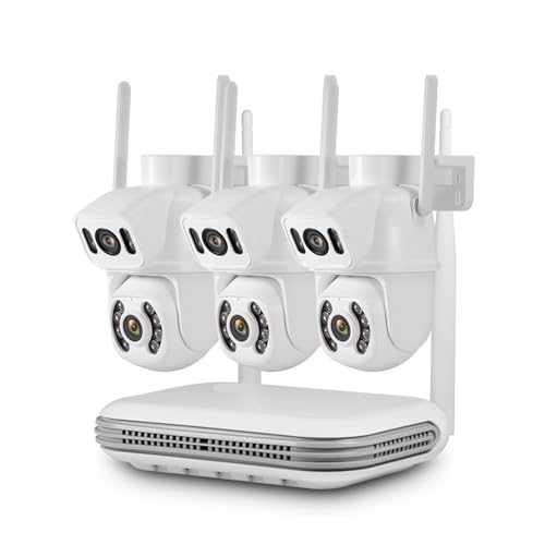 Drahtloses Sicherheitskamerasystem 2K 4MP 6MP Full HD 8CH Wireless NVR Sicherheit IP Kamera System Kit Outdoor Überwachung CCTV Video Recorder(2T,3PCS 6MP Dual Lens) von JVDDI