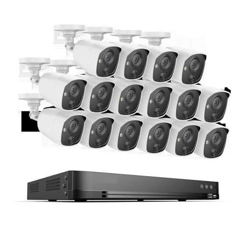 Drahtloses Sicherheitskamerasystem 32CH 1080P Video Security System H.265 DVR Recorder Video Überwachung CCTV Kamera Kits Outdoor PIR Erkennung IP67(1T,32CH DVR 16Pcs Kits) von JVDDI