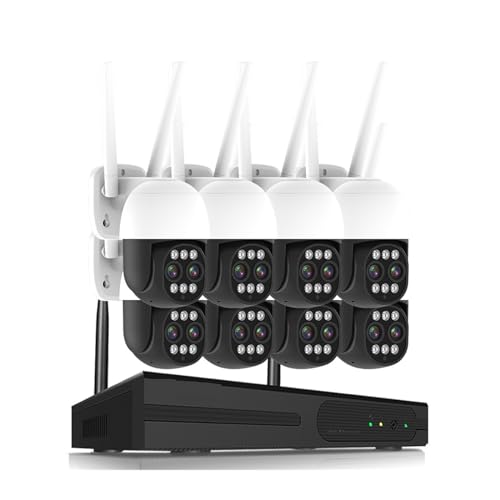 Drahtloses Sicherheitskamerasystem 4K 8MP 5MP HD CCTV-Überwachungssystem 2-We wasserdichte Dual-Objektiv PTZ IP-Überwachungskamera 10CH P2P NVR Video-Kit(3T,8 Camera 10CH NVR) von JVDDI