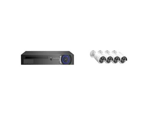 Drahtloses Sicherheitskamerasystem 5MP 3MP 8CH POE NVR Video Aufzeichnung CCTV IP Sicherheit Überwachung Kamera System Kit Set Outdoor Haus Wasserdicht(None,5MP 4PCS System Kit) von JVDDI