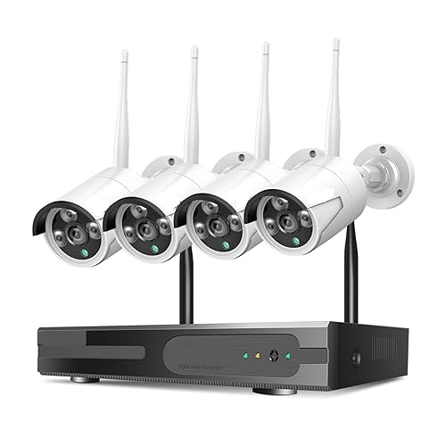 Drahtloses Sicherheitskamerasystem 5MP CCTV Kamera Sicherheit System Kit 10CH NVR Recorder Set P2P Outdoor Wireless IP Kameras Video Überwachung System(3MP Bullet System) von JVDDI