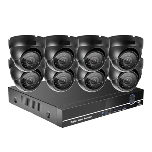 Drahtloses Sicherheitskamerasystem 8CH 4K Überwachungskamera Videoüberwachungssystem Außenüberwachung AHD DVR CCTV Alarmanla Sicherheit Zuhause Easy Remote Kit(2T,8CH DVR 8pcs camera) von JVDDI