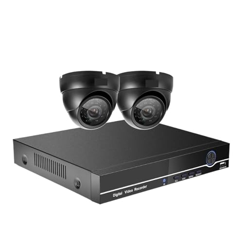 Drahtloses Sicherheitskamerasystem 8CH 4K Überwachungskamera Videoüberwachungssystem Außenüberwachung AHD DVR CCTV Alarmanla Sicherheit Zuhause Easy Remote Kit(3T,8CH DVR 2pcs camera) von JVDDI