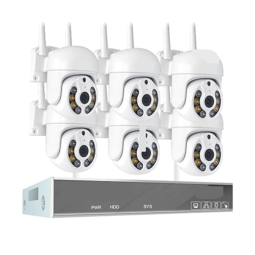 Drahtloses Sicherheitskamerasystem H.265 3MP 5MP HD Drahtlose CCTV System Zwei Weg Wasserdichte PTZ IP Sicherheit Kamera 8CH NVR Video Überwachung kit(8CH 5MP With 6 PTZ) von JVDDI