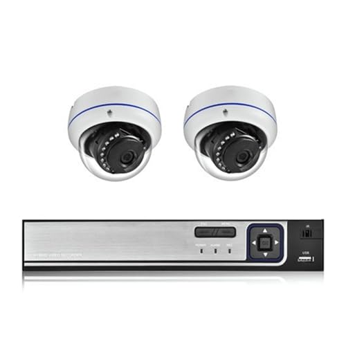 Drahtloses Sicherheitskamerasystem POE Smart Überwachungskamera IP Kamera NVR Sicherheitssystem CCTV Videoüberwachung Kit H.265+ 48V 4POE Bewegungserkennung(2T,4CH NVR and 2PCS 3MP) von JVDDI