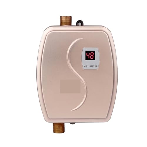 Elektrischer Warmwasserbereiter 3400 W Elektrischer Warmwasserbereiter, Durchlauferhitzer, Durchlauferhitzer For Küche, Badezimmer, Dusche, Durchlauferhitzer(Rose gold) von JVDDI