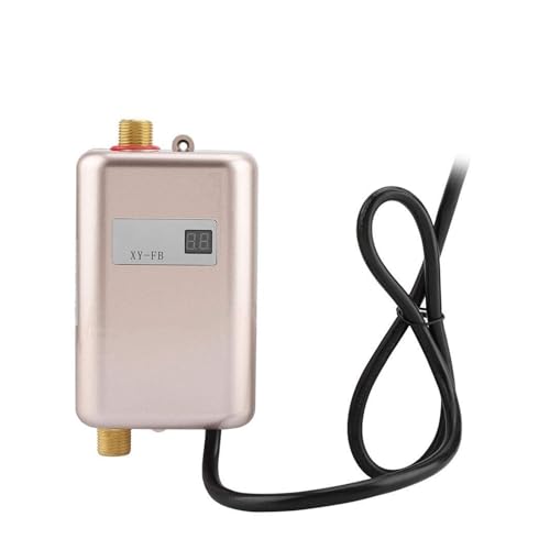 Elektrischer Warmwasserbereiter 3800 W Durchlauferhitzer, Mini-Durchlauferhitzer, Elektrischer Durchlauferhitzer, Sofortige Elektrische Warmwasserbereitung, Dusche(Pink,220 3000w) von JVDDI