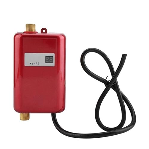 Elektrischer Warmwasserbereiter 3800 W Durchlauferhitzer, Mini-Durchlauferhitzer, Elektrischer Durchlauferhitzer, Sofortige Elektrische Warmwasserbereitung, Dusche(Rood,220 3800w) von JVDDI