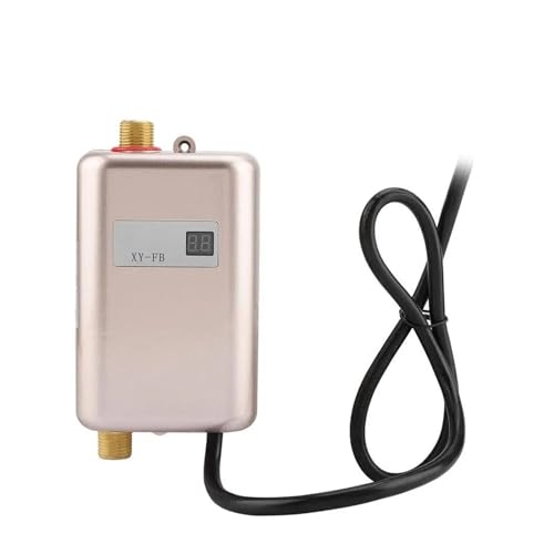 Elektrischer Warmwasserbereiter Durchlauferhitzer, Durchlauferhitzer, 3000 W Mini-elektrischer Durchlauferhitzer, Durchlauferhitzer, Badezimmer, Küche, Waschen(Golden) von JVDDI