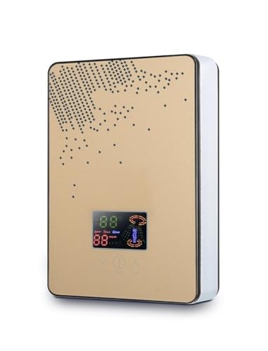Elektrischer Warmwasserbereiter Warmwasserbereiter, Elektrisch, 6500 W, Durchlauferhitzer, Durchlauferhitzer, Badezimmer, Durchlauferhitzer, Duschset, Thermostat, Sicher, Intelligent, Automatisch(Gold von JVDDI