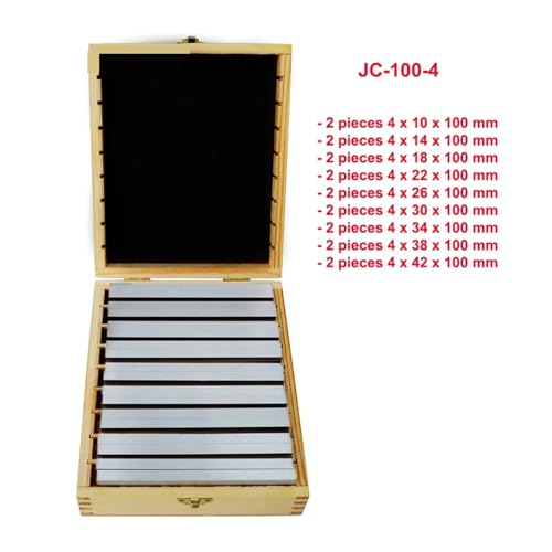Endmaße 18 Stück/20 Stück Präzisionsparallel-Set 150 Mm/100 Mm Parallelblock-Set Parallel-Pad-Messblock CNC-Fräspads(JC-100-4) von JVDDI