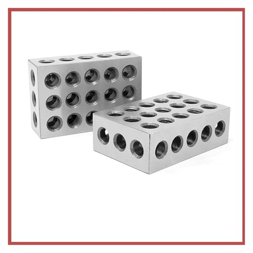 Endmaße 2 Stück gehärteter Stahl 0,0001" Precision Matched Machinist 123 Fräswerkzeug 23 Löcher Blocklehre(1 2 3 INCH) von JVDDI