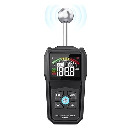 Feuchtigkeitsmesser Feuchtigkeitsmesser Holz Feuchtigkeitsdetektor Alarmfunktion Feuchtigkeitstester Berührungsloses sphärisches Hygrometer Feuchtigkeitserkennung(WM700B) von JVDDI