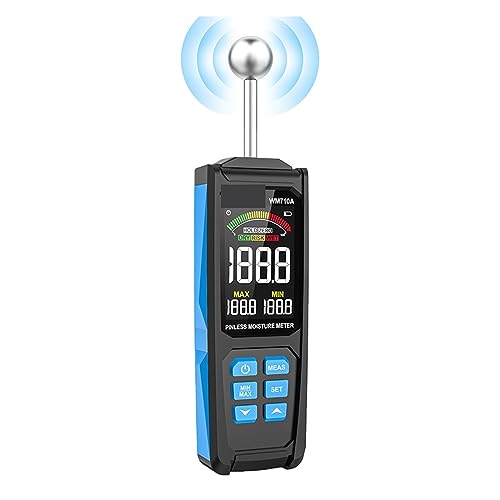 Feuchtigkeitsmesser Feuchtigkeitsmesser Holz Feuchtigkeitsdetektor Alarmfunktion Feuchtigkeitstester Berührungsloses sphärisches Hygrometer Feuchtigkeitserkennung(WM710A) von JVDDI