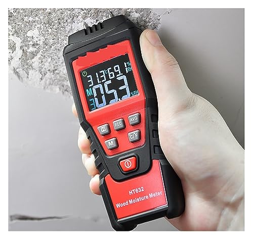 Feuchtigkeitsmesser HT632 Holz Feuchtigkeit Meter Wand Wasser Tester Digitale Feuchtigkeit Meter Zwei Pins Hygrometer Beton Zement Ziegel Detektor von JVDDI