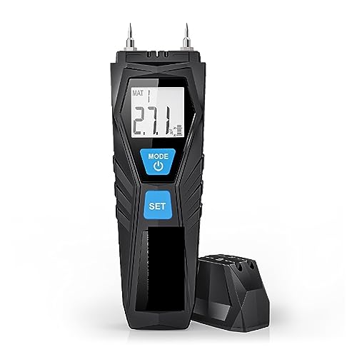 Feuchtigkeitsmesser Zwei Pins Digital Holz Feuchtigkeit Meter Papier Feuchtigkeit Tester Wand Hygrometer Holz Feuchtigkeit Detektor LCD Holz Feuchtigkeit Tester(WM700) von JVDDI