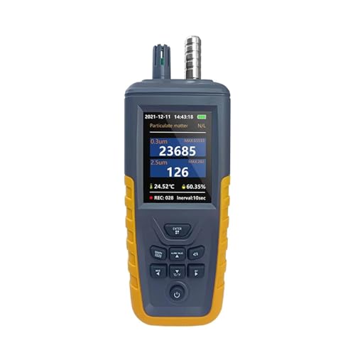 Gasmonitor Mehrgasdetektor Luftstaubpartikel 3/6-Kanal-Zählersensor Monitor PM2.5/10 Temperatur-Feuchtigkeitsmessgerät Luftqualitäts-Staubkonzentrationsdetektor(TC8100) von JVDDI