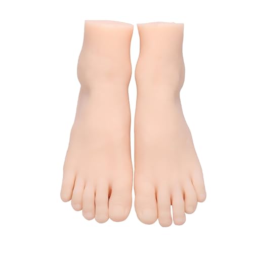 JVDDI 19 cm kleine Kinder Mädchen echte kleine Größe Simulation Fußmo Foto Strümpfe Schuhe TPEH31(Skin Color Display) von JVDDI