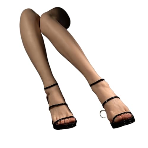 JVDDI Mannequin Weiblicher Fuß Lans Beinmo, Lebensechte Strümpfe Flüssis Silikon for Kunstmassa Maniküre Praxis Film Requisiten TG38L(Toes Bone,Right Leg) von JVDDI