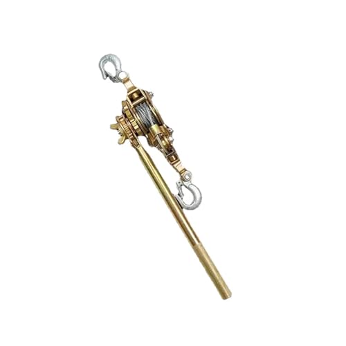 Manuelle Handkurbelwinde 2T Haken Kabelzieher Multifunktionaler Drahtspanner Handwindenzieher for die Landwirtschaft Gartenhandbuch(2 Ton 18 rope) von JVDDI