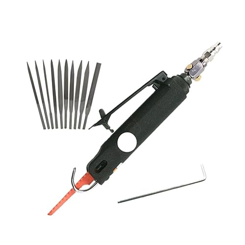 Mikro-Druckluft-Stabschleifer-Kit Hochwertige leistungsstarke Kolben-Luftfeile 5 mm Dual Chuck Air Saw Gravur- und Poliermaschine 10 Stück 5 mm Dateien von JVDDI