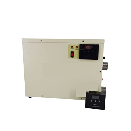 Pool-Whirlpool-Heizung Elektrischer digitaler Warmwasserbereiter Thermostat 9 kW Temperaturregelung extremer Geschwindigkeit Erwärmen Hochtemperaturschutz for Badewanne und Spa von JVDDI