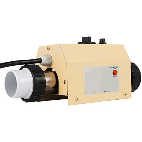 Pool-Whirlpool-Heizung Schwimmbadheizung 2 kW Spa Elektrische Warmwasserbereiter Pumpe 48 mm 50 mm Poolausrüstung Warmwasserbereiter Thermostat von JVDDI