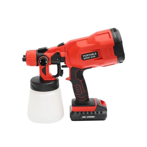 Spritzpistole 20V Akku-Hochdruck-Farbspritzgerät 800ML HVLP-Spritzpistole Airless-Elektrowerkzeug von JVDDI