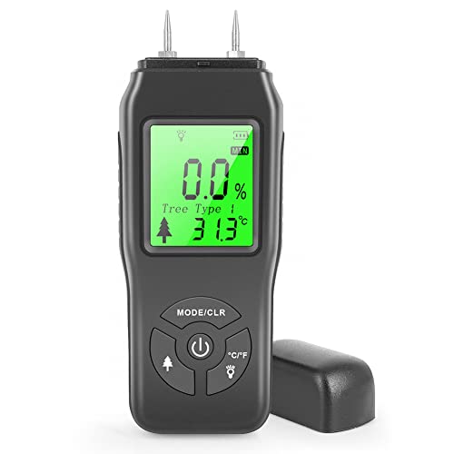 Tragbarer Feuchtigkeitstester Digitales Holzfeuchtemessgerät LCD-Anzeige Holzfeuchtigkeitsmesser Stift-Feuchtigkeitsmesser for Trockenbau-Mauerwerk von JVDDI