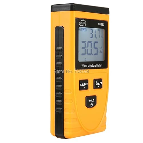 Tragbarer Feuchtigkeitstester GM630 Holzfeuchtemessgerät Digitales Feuchtigkeitsmessgerät Tester Inhaltsmessgerät Holzbearbeitung Elektrisches Hygrometer von JVDDI
