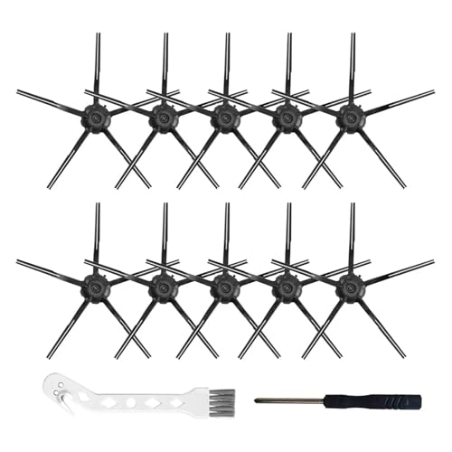 JVEIWAD 10 Stück schwarze Seitenbürste aus weichem Silikon, kompatibel mit S7, S6 MaxV, S6 S6 Pure, E4, S4 Max, S4, S5 Max, S5 Roboter-Staubsauger JVEIWAD 10 Stück schwarze Seitenbürste aus weichem Silikon, kompatibel mit S7, S6 MaxV, S6 S6 Pure, E4, S4 Max, S4, S5 Max, S5 Roboter-Staubsauger von JVEIWAD