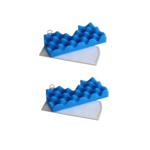 JVEIWAD Blaues Schwamm-Hepa-Filter-Kit, kompatibel mit Samsung DJ97-01040C SC43 SC44 SC45 SC47 Serie Roboter-Staubsauger-Teile Autoreiniger(2pcs blue) von JVEIWAD