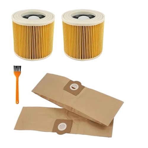JVEIWAD Kompatibel mit WD3 WD3200 WD 3300 MV3 A2004 A2054 Staubsauger-Ersatzteile, Staubbeutel-Hepa-Filter-Ersatzteile(4PCS Set C) von JVEIWAD