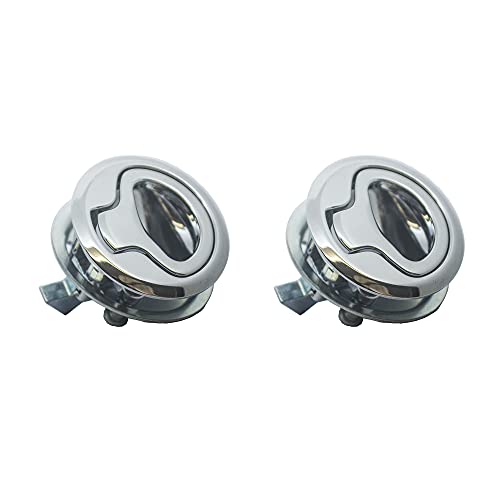 JVJ 2X Pull Flush Hatch Lock Möbelgriff Schloss Möbelschlosser für Camping Boot Wohnwagen Locker Cabinet Slam Latch Pull Lift Hatch Fallenschloss von JVJ