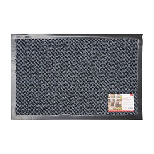 JVL Commodore Fußmatte mit Vinyl-Rückseite, strapazierfähig, Blau, Polypropylen-Flor, 40 x 60 cm (Rectangular) von JVL