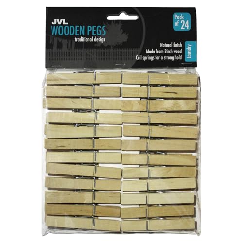 JVL Holzklammern, Holz, 24er-Pack von JVL