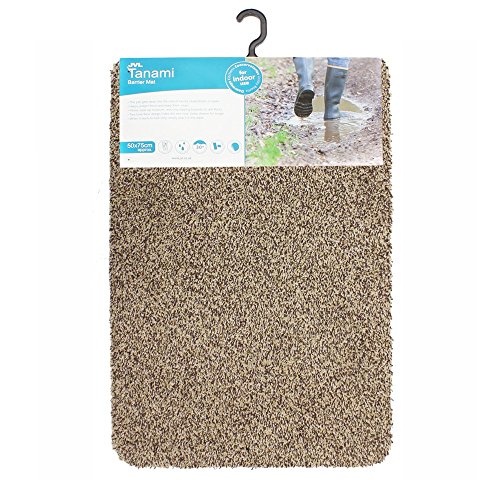 JVL Tanami Fußmatte, maschinenwaschbar, Baumwolle/Polyester/Gummi/Mikrofaser, beige, 50 x 75 cm (Rectangular) JVL Tanami Fußmatte, maschinenwaschbar, Baumwolle/Polyester/Gummi/Mikrofaser, beige, 50 x 75 cm (Rectangular) von JVL