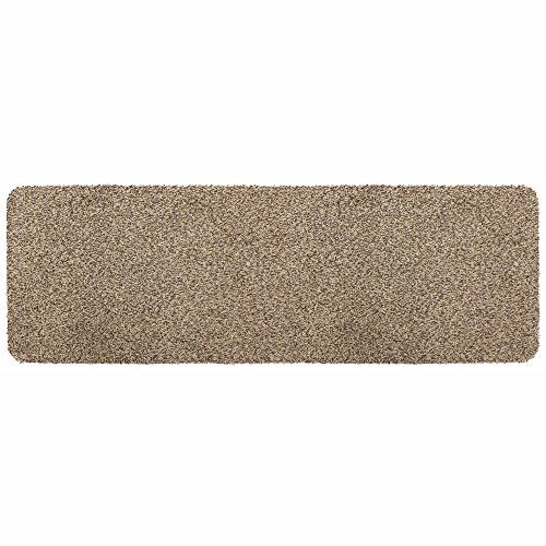 JVL Tanami Fußmatte, zweifarbig, Baumwolle/Polyester/Gummi/Polyvinylchlorid/Polypropylen, beige, 50 x 150 cm von JVL