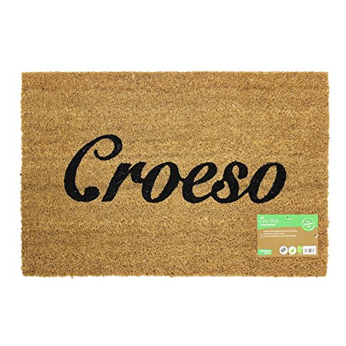 JVL croesco Design, die Fußmatte, 40 x 60 cm, Kokosfaser + Latex, braun, 40 x 60 x 1,5 cm von JVL
