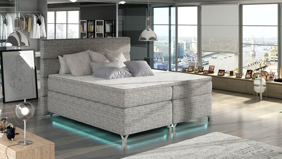Boxspring Bett 180x200cm Betten Hotel Leder Komplett Bettkasten Topper Boxspring Bett 180x200cm Betten Hotel Leder Komplett Bettkasten Topper von JVMoebel