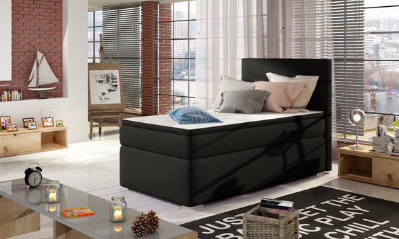 Boxspring Bett Hotel Betten 90x200cm Leder Komplett Bettkasten Topper Boxspring Bett Hotel Betten 90x200cm Leder Komplett Bettkasten Topper von JVMoebel